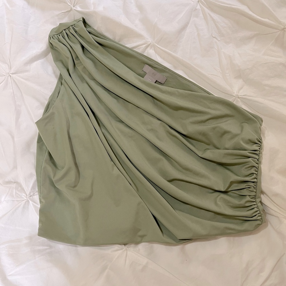 H&M Green One Strap Top Size M